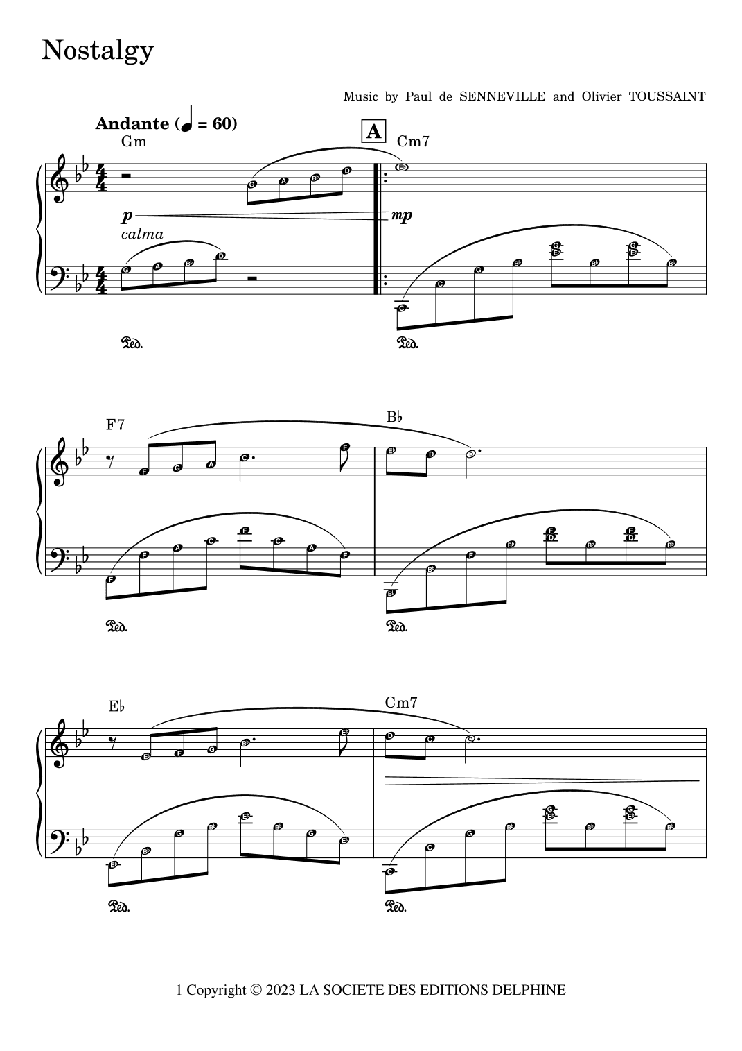 Nostalgy (arr. Published Harmony)