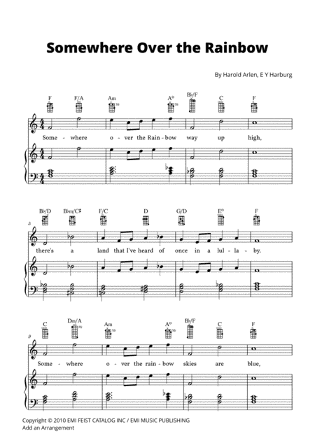 Over The Rainbow (arr. Cadenza Editions)