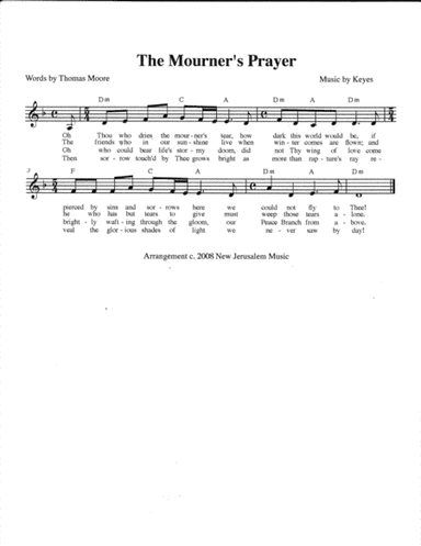 The Mourner's Prayer (arr. Isaac Wardell)