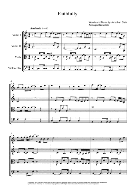 Faithfully (arr. Newolski)