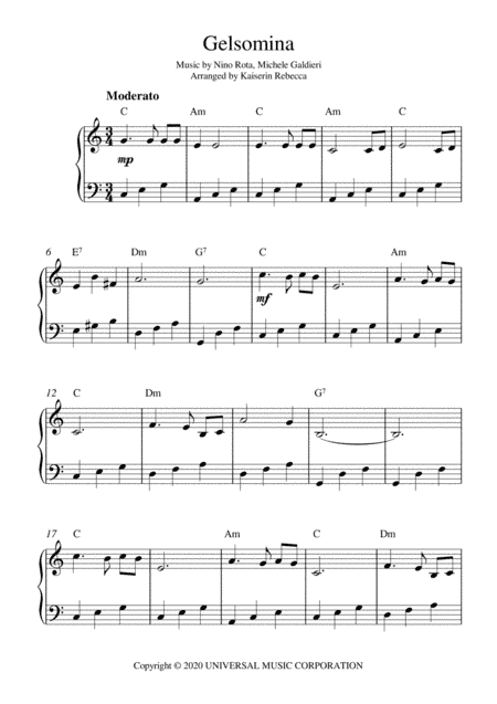Gelsomina (arr. Kaiserin Rebecca)