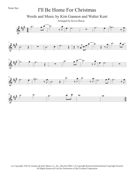 I'll Be Home For Christmas (arr. Kevin Busse)