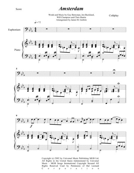 Amsterdam (arr. James M. Guthrie)