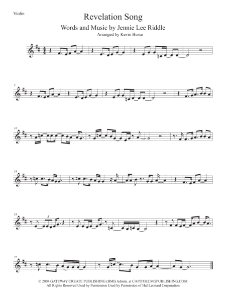 Revelation Song (arr. Kevin Busse)