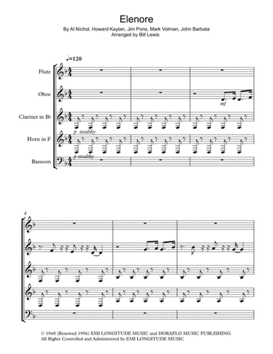 Elenore (arr. Bill Lewis)