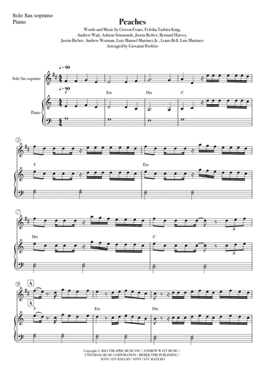 Peaches (arr. Giovanni Porfirio)