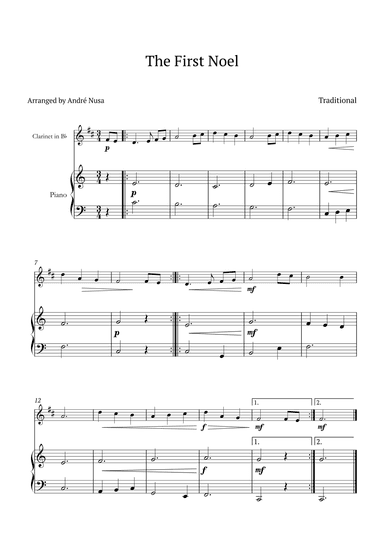 The First Noel (arr. André Nusa)