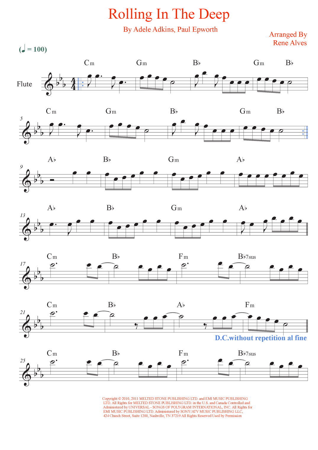 Rolling In The Deep (arr. Rene Alves)