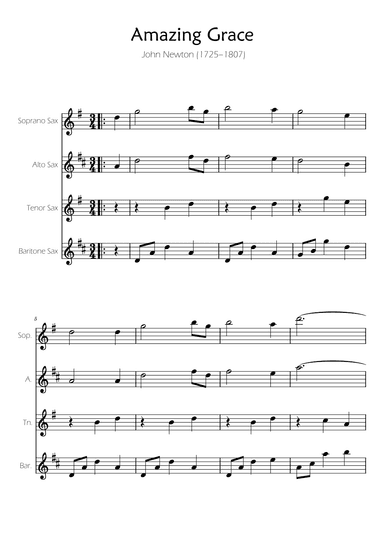 Amazing Grace - Sax Quartet (arr. Ygor Nunes)