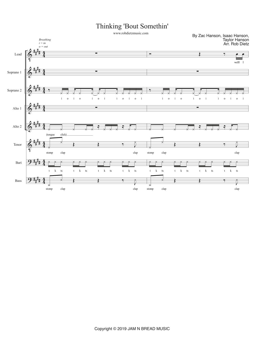 Thinkin Bout Somethin (arr. Rob Dietz)