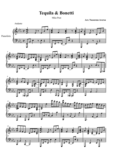 Tequila & Bonetti (arr. Nazareno Aversa)