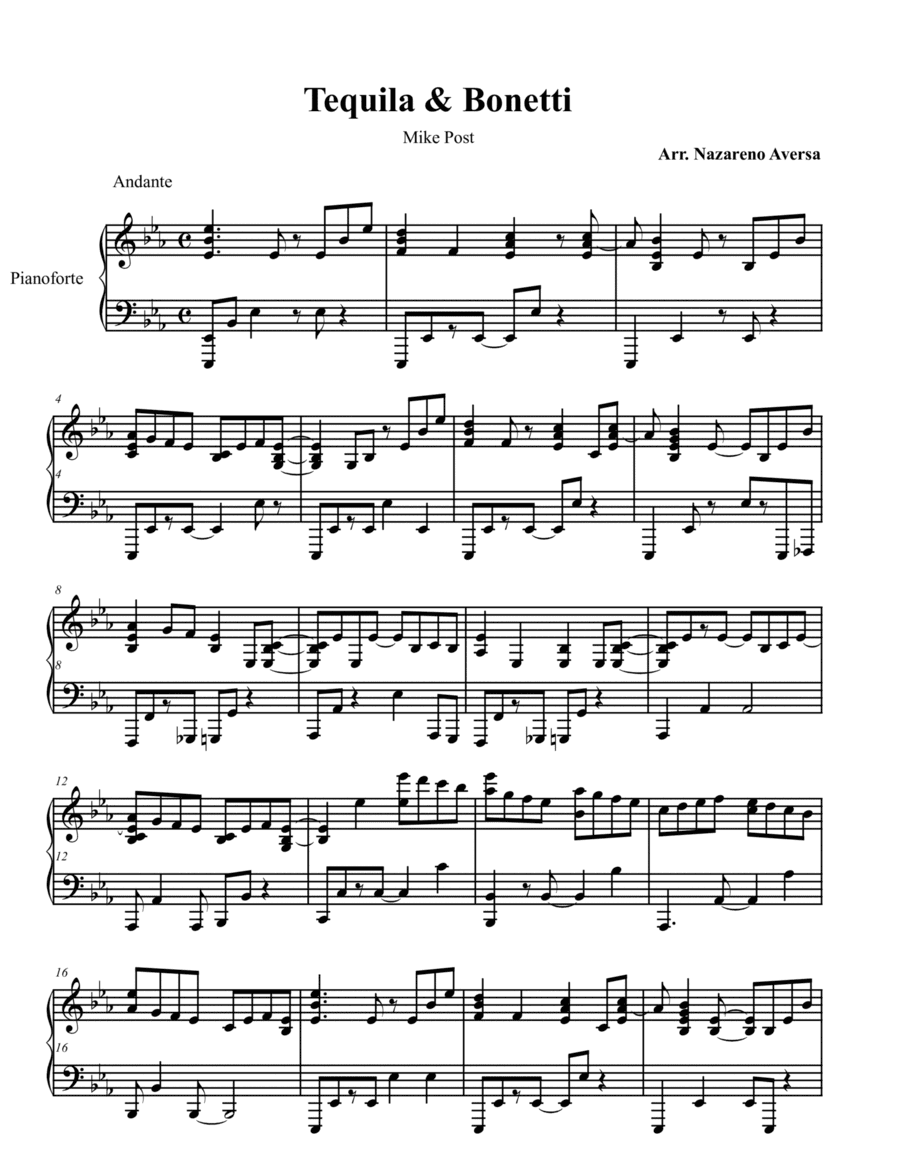 Tequila & Bonetti (arr. Nazareno Aversa)