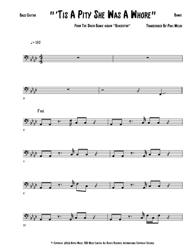 'tis A Pity She Was A Whore (arr. Accubass)