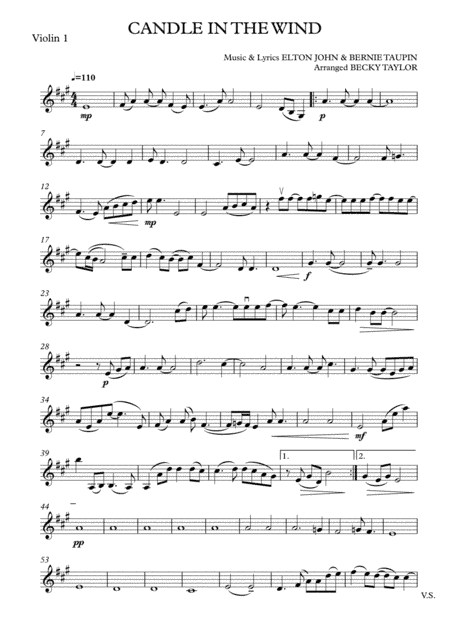 Candle In The Wind (arr. Becky Taylor)