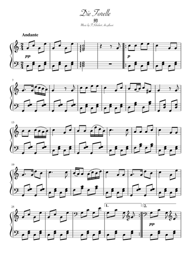 "Die Forell" Cdur (arr. pfkaori)