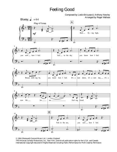 Feeling Good (arr. Roger Wallace)