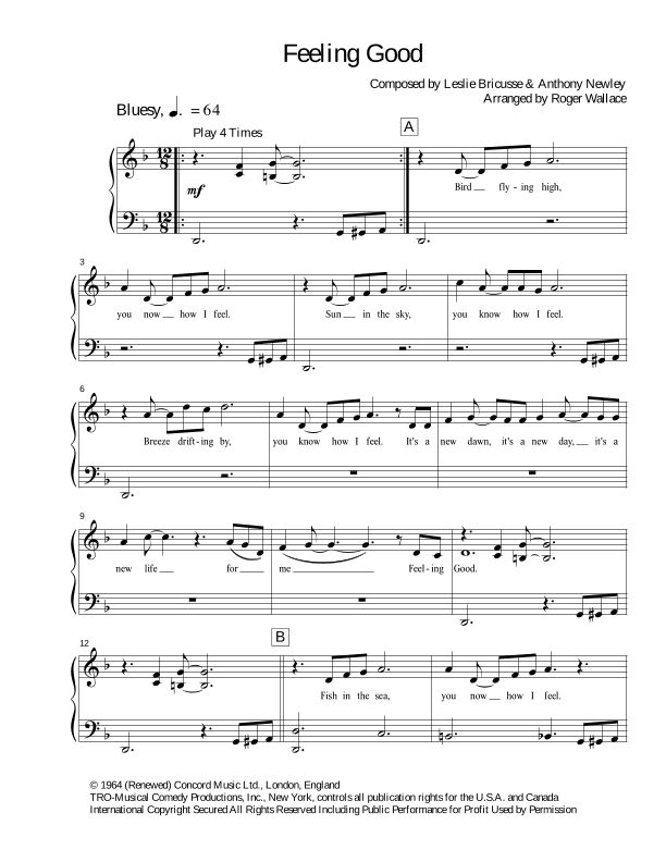 Feeling Good (arr. Roger Wallace)