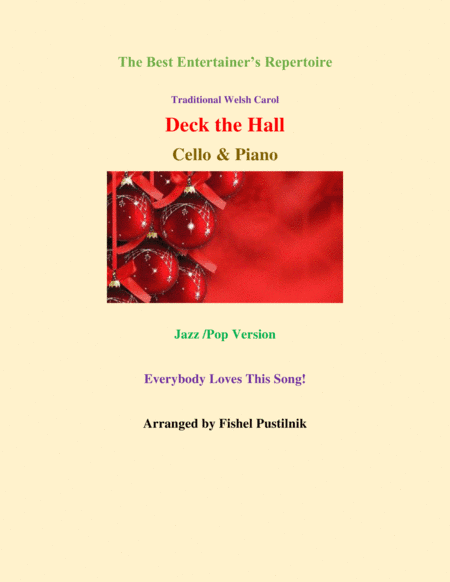 Piano Background for "Deck The Hall"-Cello and Piano (arr. Fishel Pustilnik)
