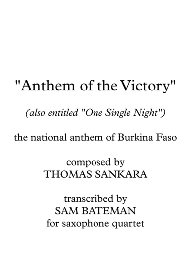 Anthem of the Victory (arr. Sam Bateman)