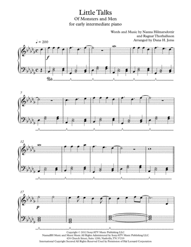 Little Talks (arr. Dana H. Joras)