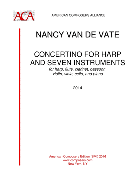 [Van de Vate] Concertino for Harp and Seven Instruments
