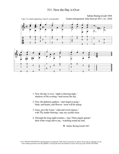 511 Now the Day is Over (arr. John Stewart 2017, rev. 2020)