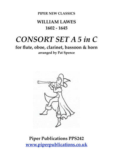 WILLIAM LAWES CONSORT SET A 5 IN C MAJOR for woodwind quintet (arr. Pat Spence)