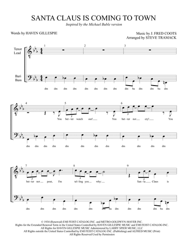Santa Claus Is Comin' To Town (arr. Steve Tramack)