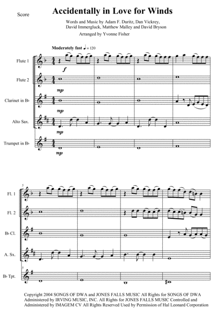 Accidentally In Love (arr. Yvonne Fisher)