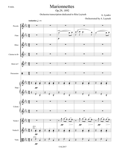 A. Lyadov - Marionettes, Orchestrated by A. Leytush