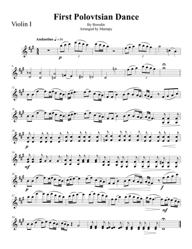First Polotsian Dance (arranged for String Trio) (arr. Marmpy)