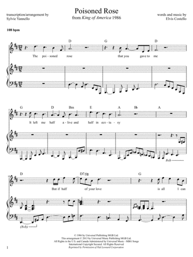 Poisoned Rose (arr. Sylvie Yannello)