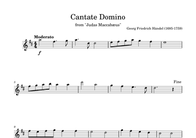 Cantate Domino in D (arr. Diego Marques)