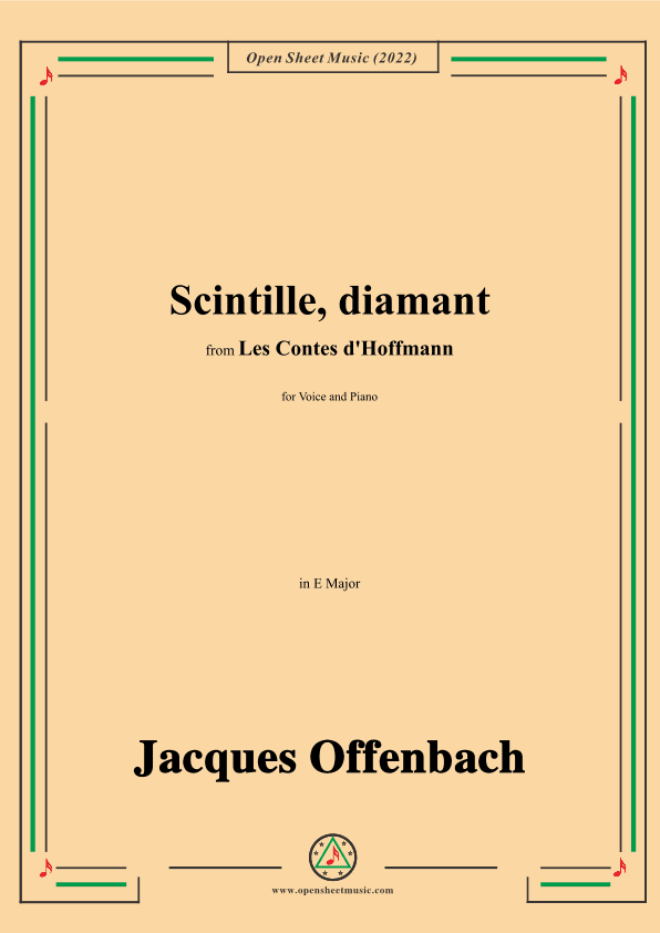 Offenbach-Scintille,diamant,in E Major (arr. OSM Press)