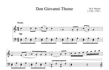 Mozart Don Giovanni Theme (arr. Ben Choupak)