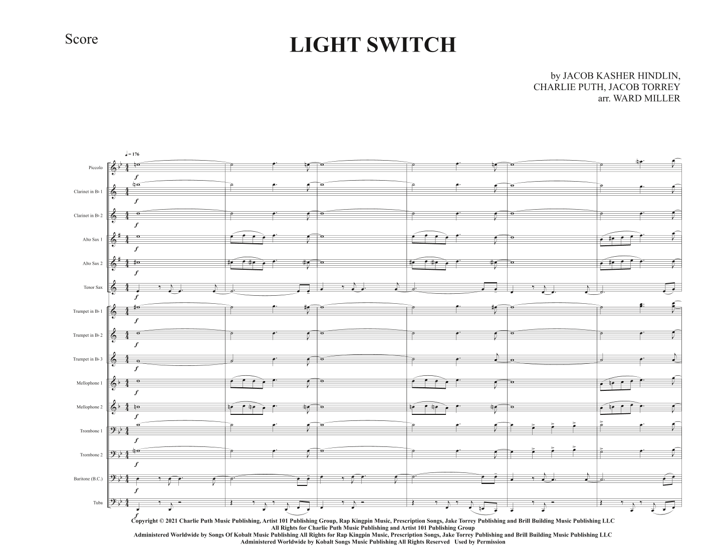 Light Switch (arr. Ward Miller)