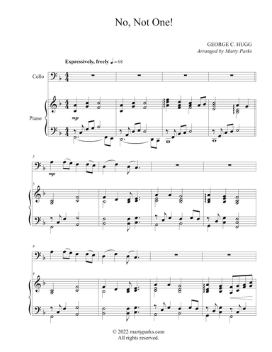 No, Not One! (Cello-Piano) (arr. Marty Parks)