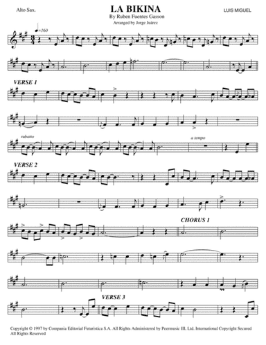 La Bikina (arr. Jorge Juárez)