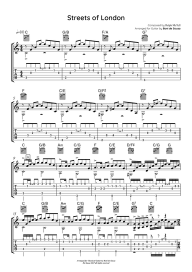 Streets Of London (arr. De Souza et Music LLP)