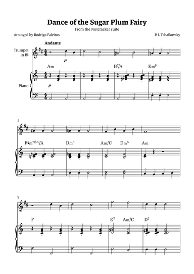 Sugar Plum Fairy theme (arr. Rodrigo Faleiros)