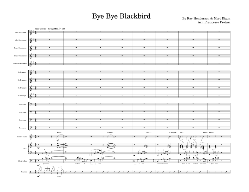 Bye Bye Blackbird (arr. Francesco Protasi)