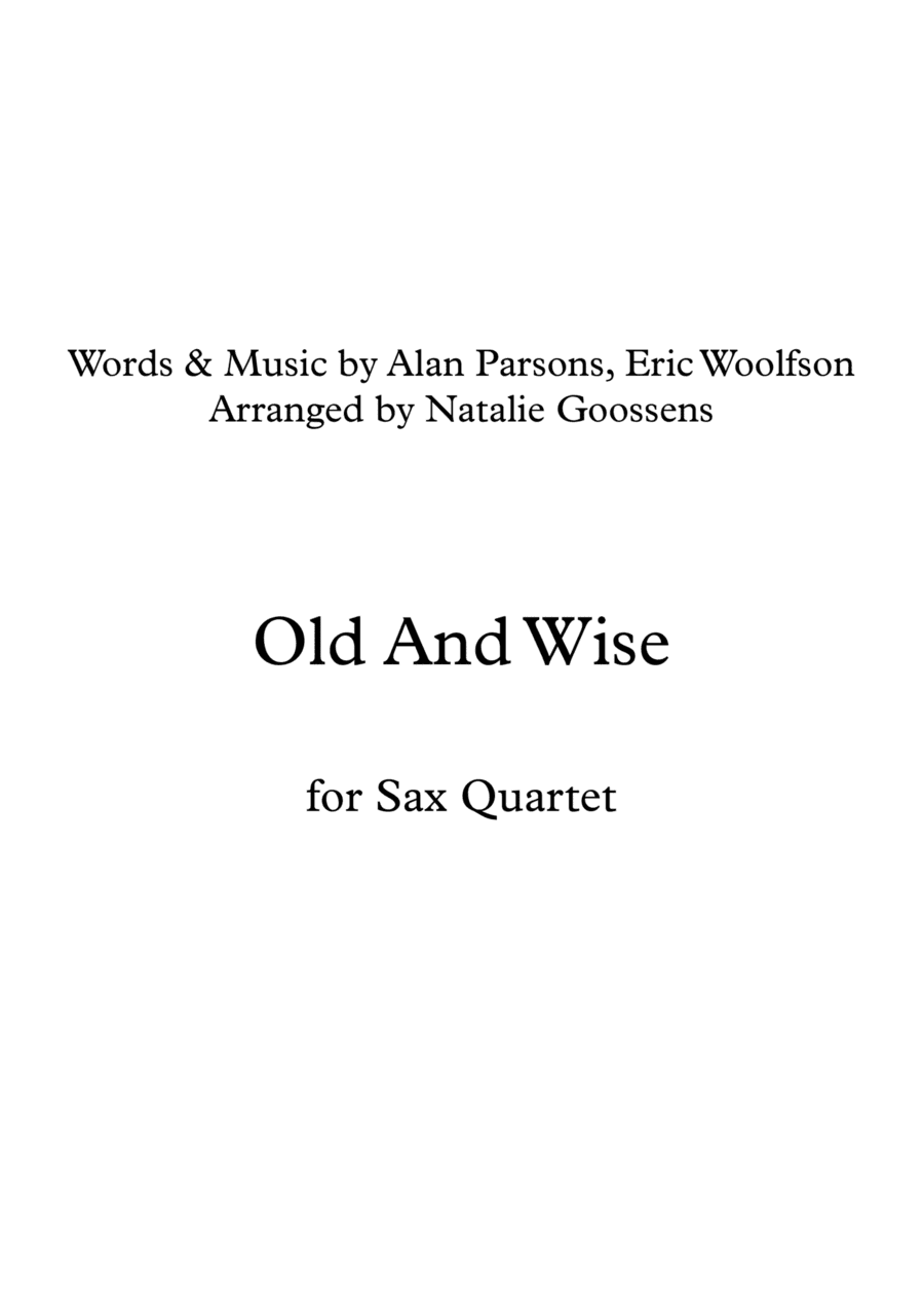 Old And Wise (arr. Natalie Goossens)