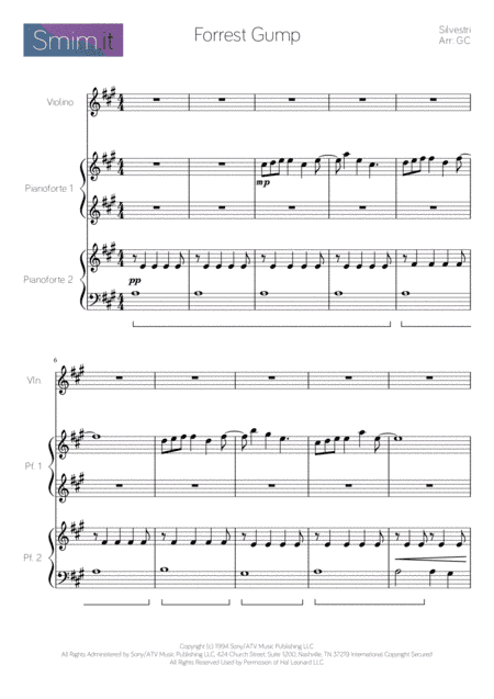 Forrest Gump - Main Title (Feather Theme)  from the Paramount Motion Picture FORREST GUMP (arr. GC)
