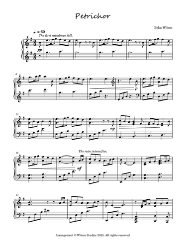 Petrichor--piano solo