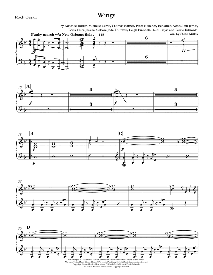 Wings (arr. Steve Milloy)