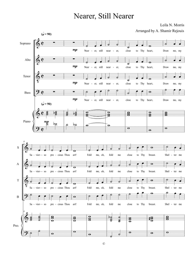 Nearer, Still Nearer (arr. A. Shamir Rejouis)