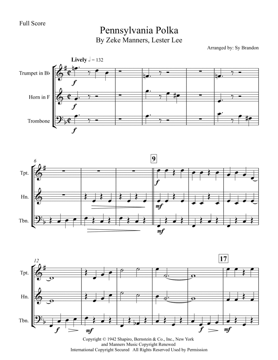 Pennsylvania Polka (arr. Sy Brandon)