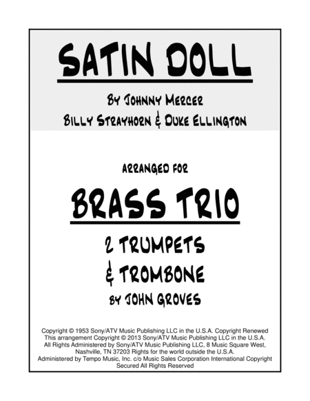 Satin Doll (arr. John Groves)