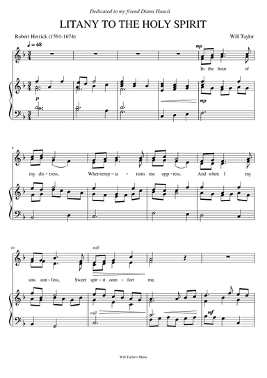 LITANY TO THE HOLY SPIRIT