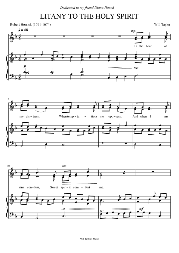 LITANY TO THE HOLY SPIRIT